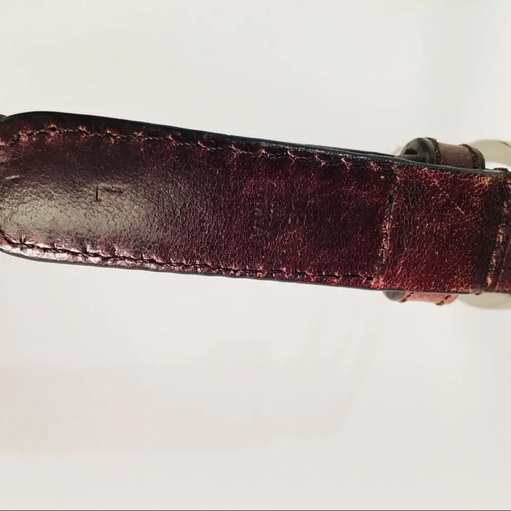 Braided Leather Skinny Belt Large 3/4” Wide